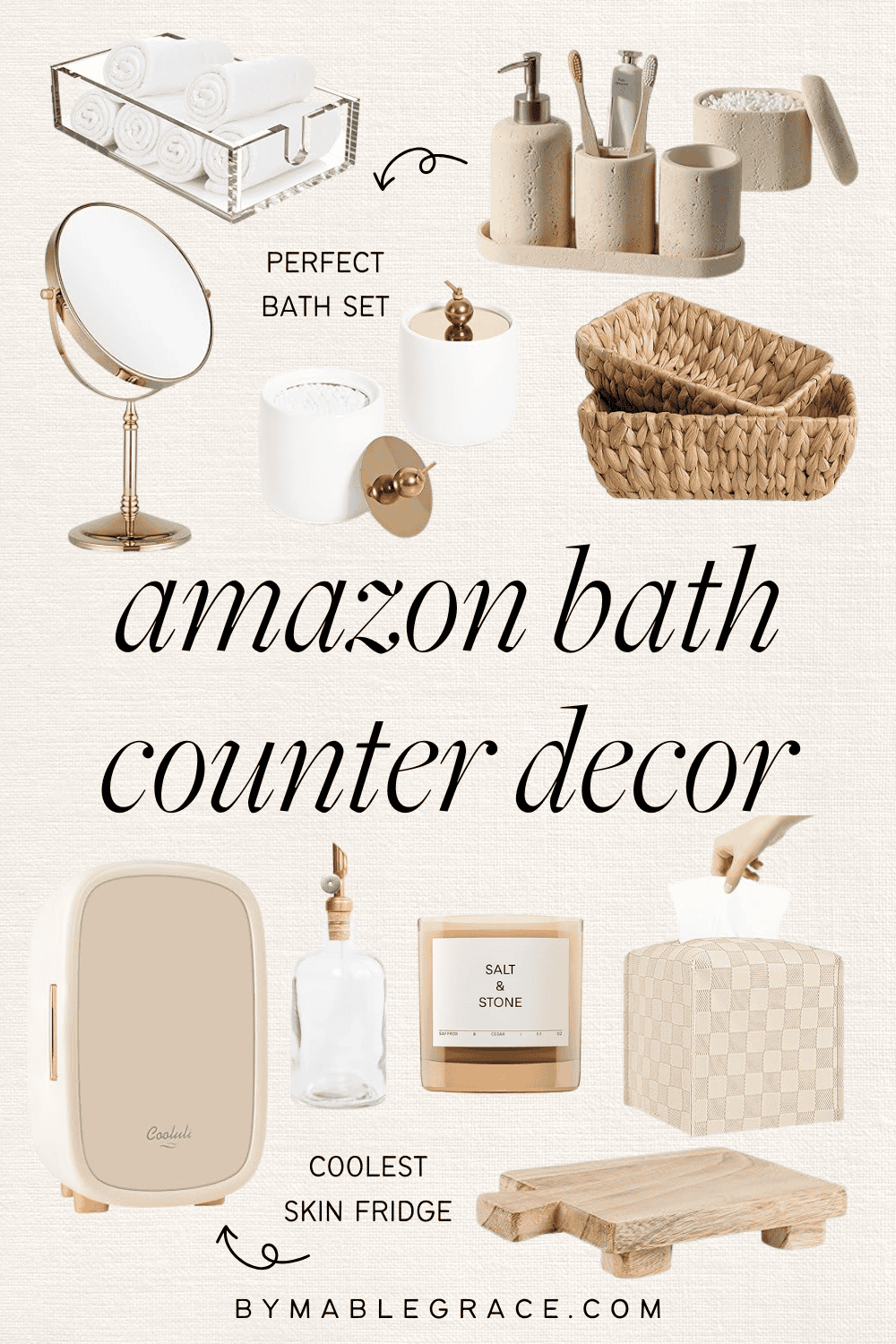 bathroom counter decor